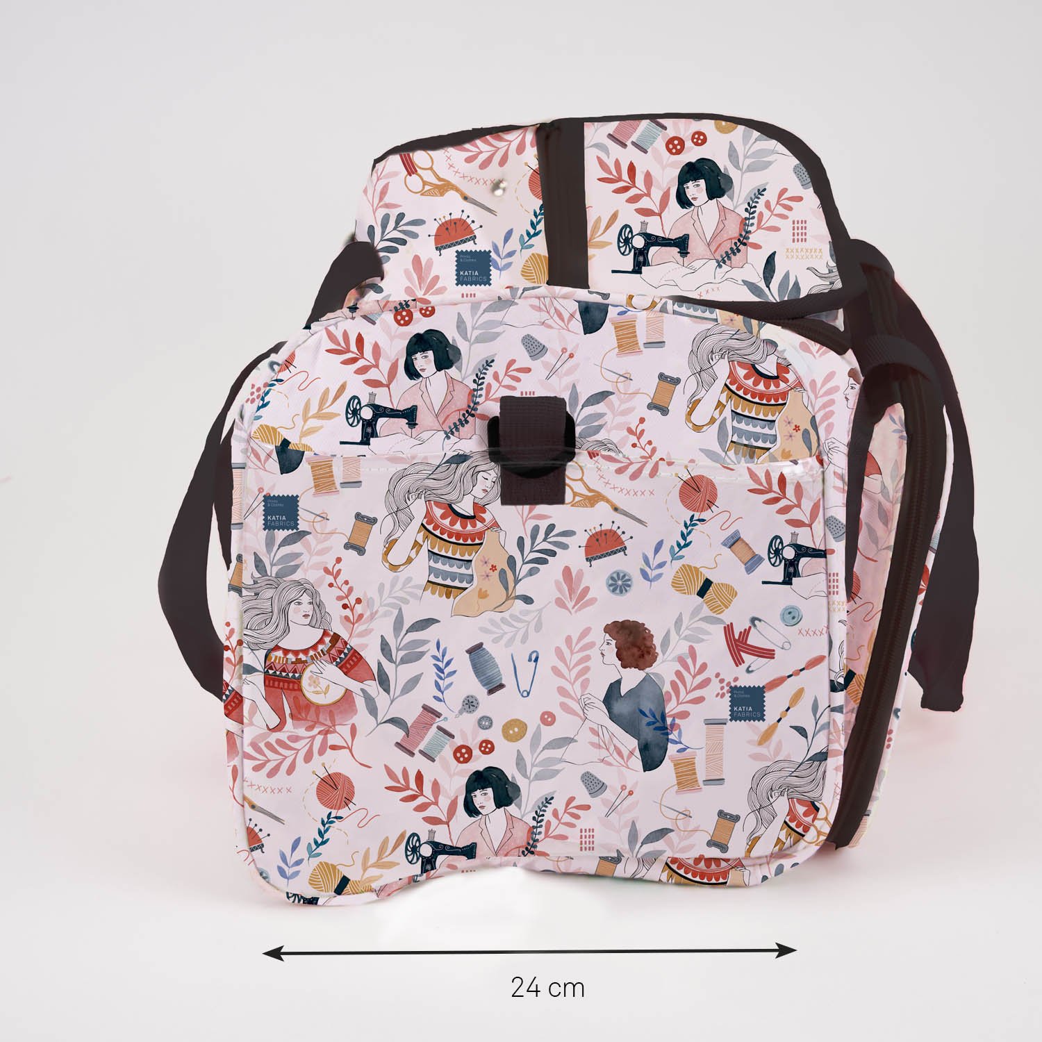 Bolsa para labores diseño exclusivo Lady Desidia blanco - Imagen 3