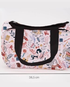 Bolsa para labores diseño exclusivo Lady Desidia blanco