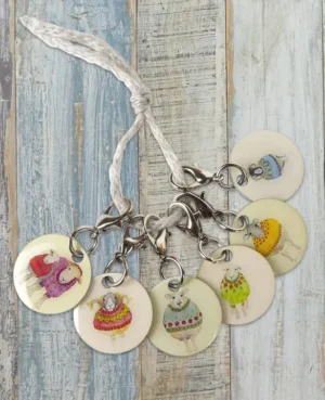 marcadores de crochet ovejas punto emma ball