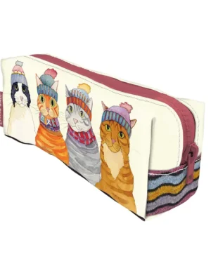 estuche lápices gatos con sombrero