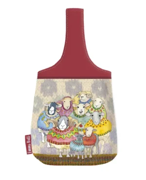 bolsa pequeña porta-ovillos ovejas
