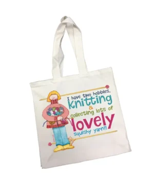 tote mujer con lanas